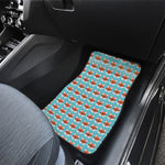 Fox With Glasses Pattern Print Front and Back Car Floor Mats