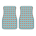 Fox With Glasses Pattern Print Front Car Floor Mats