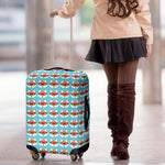 Fox With Glasses Pattern Print Luggage Cover