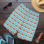 Fox With Glasses Pattern Print Men's Shorts