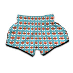 Fox With Glasses Pattern Print Muay Thai Boxing Shorts