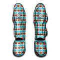 Fox With Glasses Pattern Print Muay Thai Shin Guards
