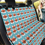 Fox With Glasses Pattern Print Pet Car Back Seat Cover