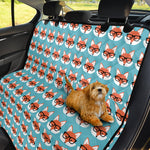 Fox With Glasses Pattern Print Pet Car Back Seat Cover