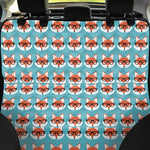 Fox With Glasses Pattern Print Pet Car Back Seat Cover