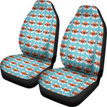 Fox With Glasses Pattern Print Universal Fit Car Seat Covers