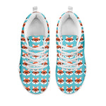 Fox With Glasses Pattern Print White Sneakers