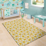 Frangipani Flower Pattern Print Area Rug