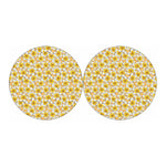 Frangipani Flower Pattern Print Car Coasters