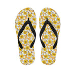 Frangipani Flower Pattern Print Flip Flops