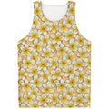 Frangipani Flower Pattern Print Men's Tank Top