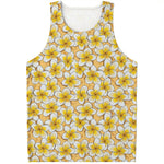 Frangipani Flower Pattern Print Men's Tank Top