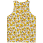 Frangipani Flower Pattern Print Men's Tank Top