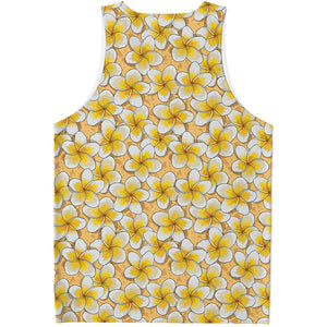 Frangipani Flower Pattern Print Men's Tank Top