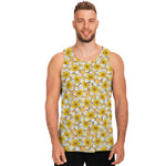 Frangipani Flower Pattern Print Men's Tank Top