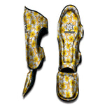 Frangipani Flower Pattern Print Muay Thai Shin Guard