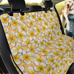 Frangipani Flower Pattern Print Pet Car Back Seat Cover