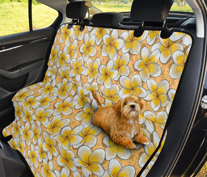 Frangipani Flower Pattern Print Pet Car Back Seat Cover