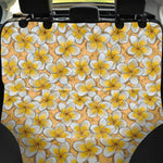 Frangipani Flower Pattern Print Pet Car Back Seat Cover