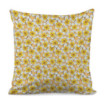 Frangipani Flower Pattern Print Pillow Cover