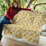 Frangipani Flower Pattern Print Quilt