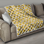 Frangipani Flower Pattern Print Quilt