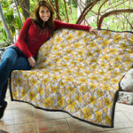 Frangipani Flower Pattern Print Quilt