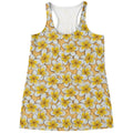 Frangipani Flower Pattern Print Women's Racerback Tank Top