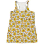 Frangipani Flower Pattern Print Women's Racerback Tank Top