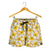 Frangipani Flower Pattern Print Women's Shorts