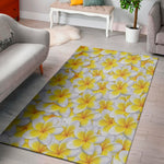 Frangipani Flower Print Area Rug