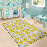 Frangipani Flower Print Area Rug