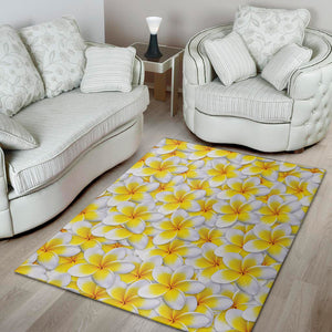 Frangipani Flower Print Area Rug