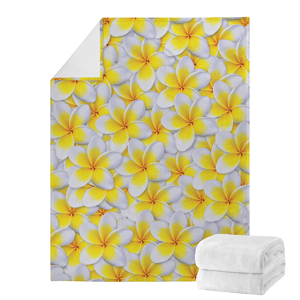 Frangipani Flower Print Blanket