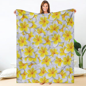 Frangipani Flower Print Blanket