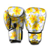 Frangipani Flower Print Boxing Gloves