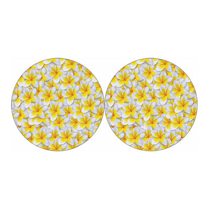 Frangipani Flower Print Car Coasters