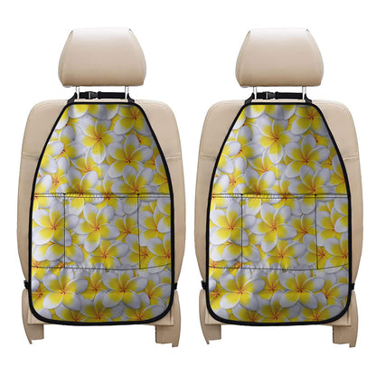 Frangipani Flower Print Car Seat Organizers