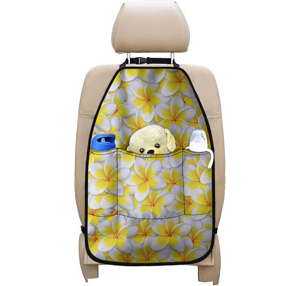 Frangipani Flower Print Car Seat Organizers