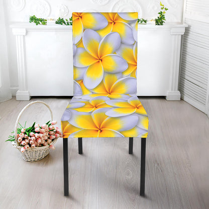 Frangipani Flower Print Dining Chair Slipcover