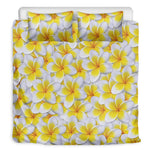 Frangipani Flower Print Duvet Cover Bedding Set