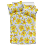 Frangipani Flower Print Duvet Cover Bedding Set