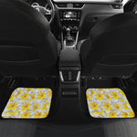 Frangipani Flower Print Front and Back Car Floor Mats