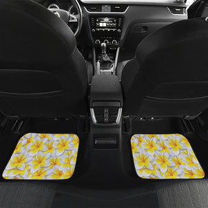 Frangipani Flower Print Front and Back Car Floor Mats