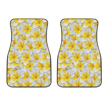 Frangipani Flower Print Front Car Floor Mats