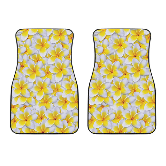 Frangipani Flower Print Front Car Floor Mats