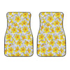 Frangipani Flower Print Front Car Floor Mats