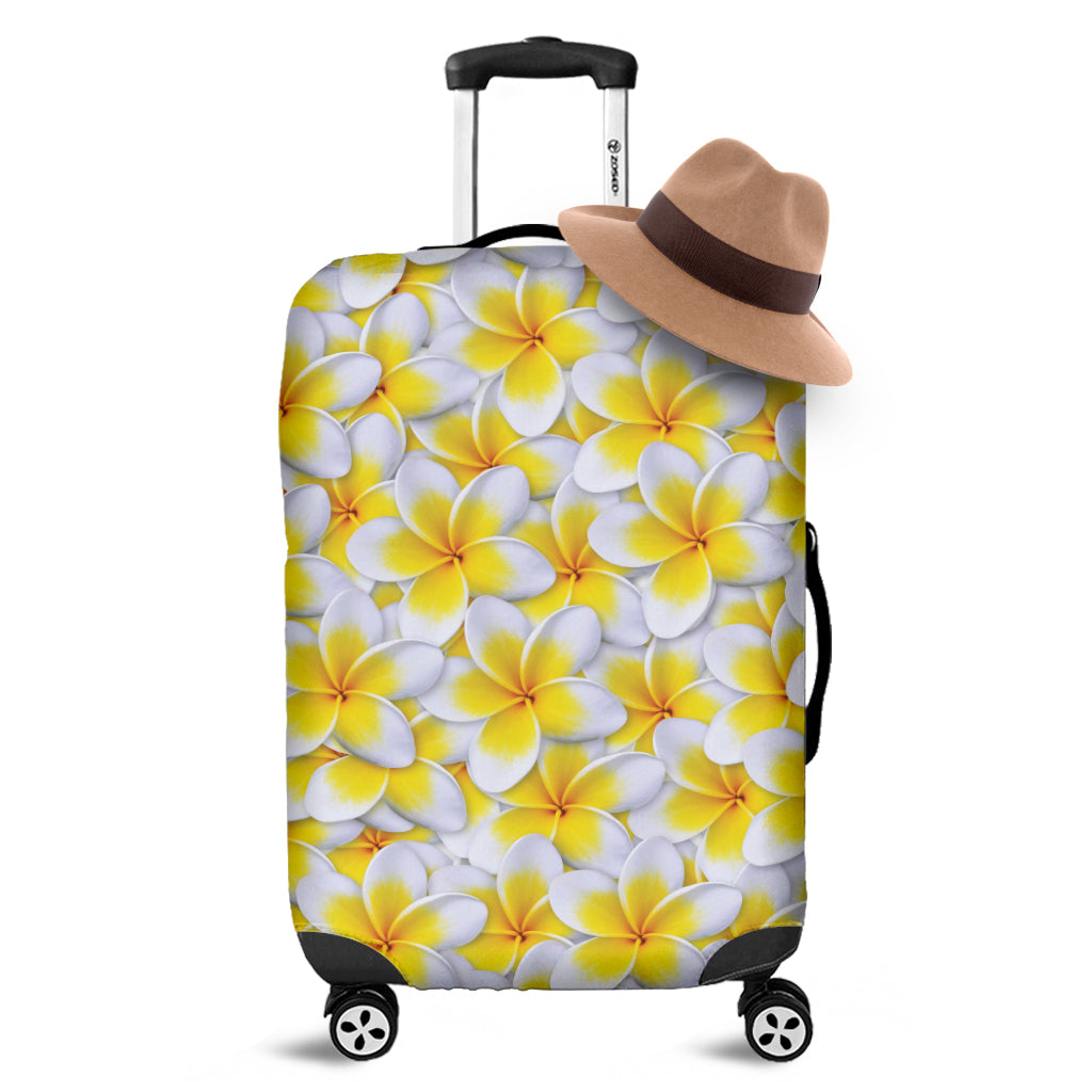 Frangipani Flower Print Luggage Cover