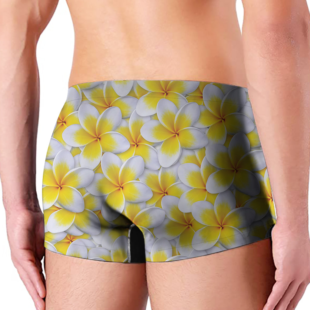 Frangipani Flower Print Men's Boxer Briefs