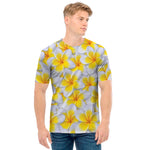 Frangipani Flower Print Men's T-Shirt